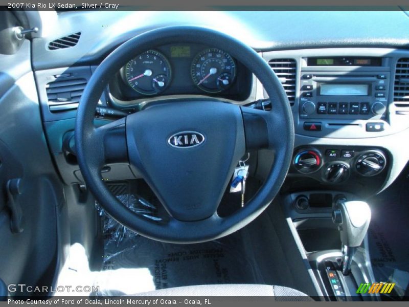 Silver / Gray 2007 Kia Rio LX Sedan