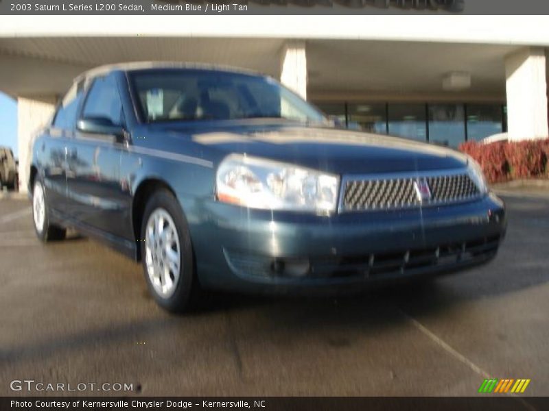 Medium Blue / Light Tan 2003 Saturn L Series L200 Sedan