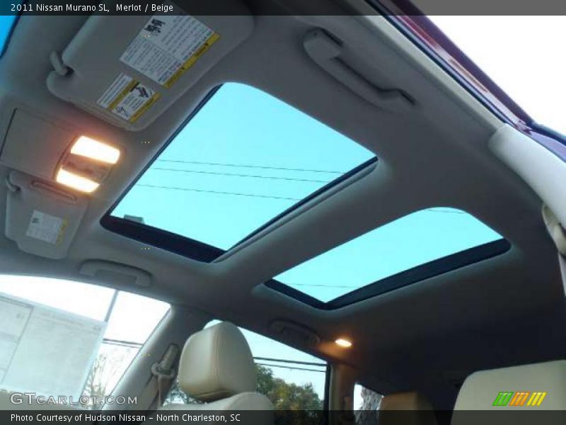 Sunroof of 2011 Murano SL