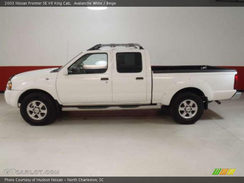 Avalanche White / Beige 2003 Nissan Frontier SE V6 King Cab