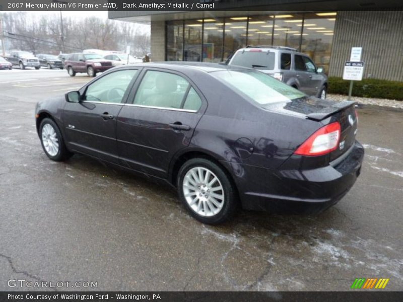 Dark Amethyst Metallic / Camel 2007 Mercury Milan V6 Premier AWD