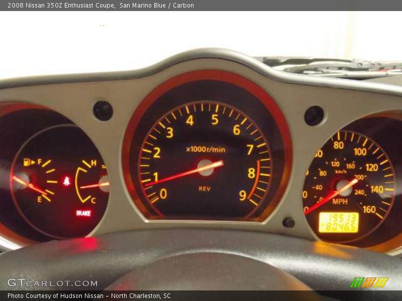 San Marino Blue / Carbon 2008 Nissan 350Z Enthusiast Coupe
