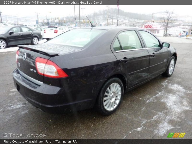 Dark Amethyst Metallic / Camel 2007 Mercury Milan V6 Premier AWD