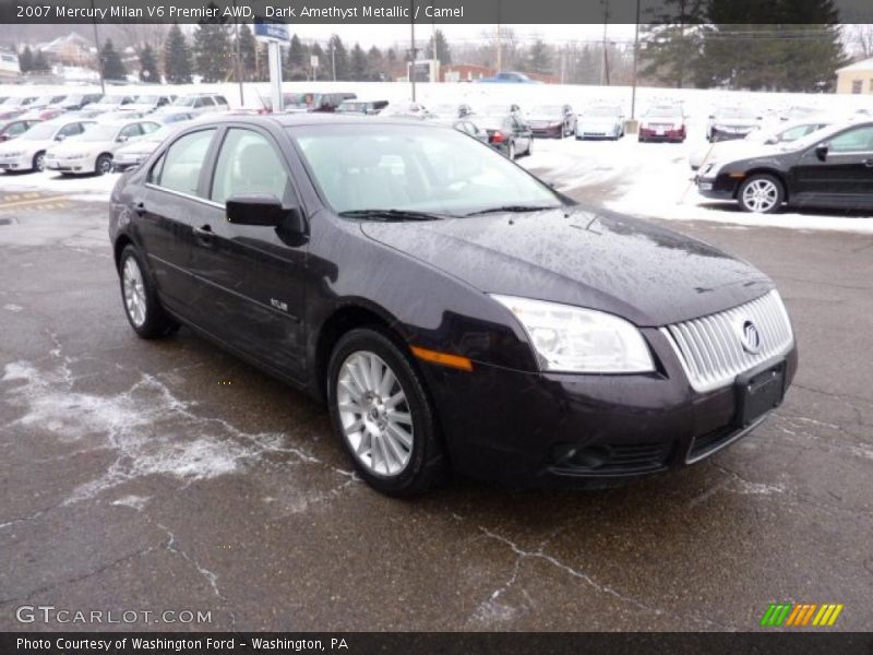 Dark Amethyst Metallic / Camel 2007 Mercury Milan V6 Premier AWD