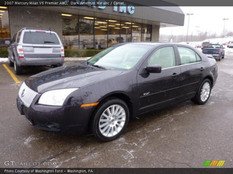 Dark Amethyst Metallic / Camel 2007 Mercury Milan V6 Premier AWD