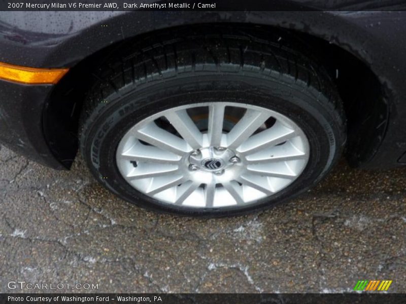 Dark Amethyst Metallic / Camel 2007 Mercury Milan V6 Premier AWD