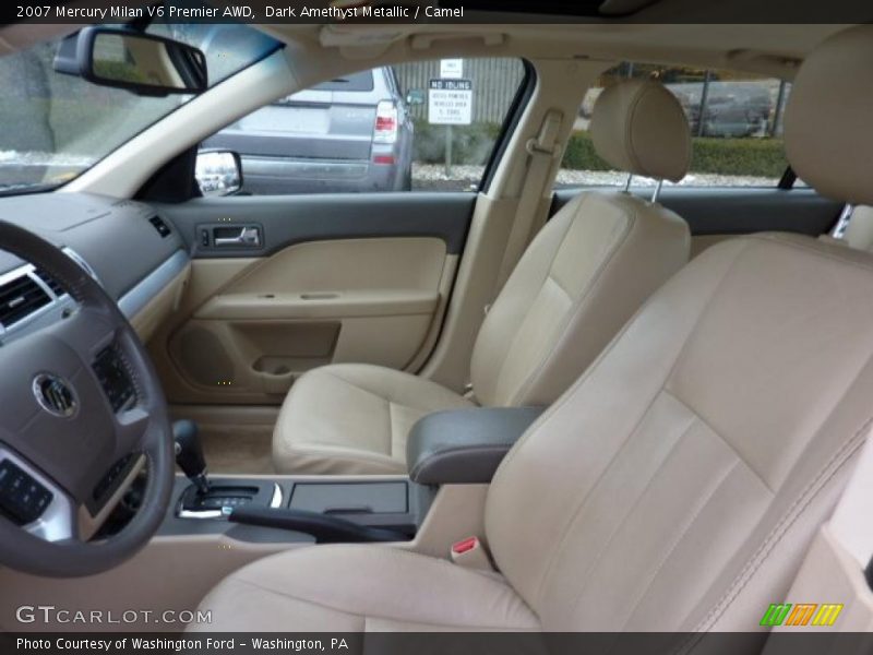 Dark Amethyst Metallic / Camel 2007 Mercury Milan V6 Premier AWD