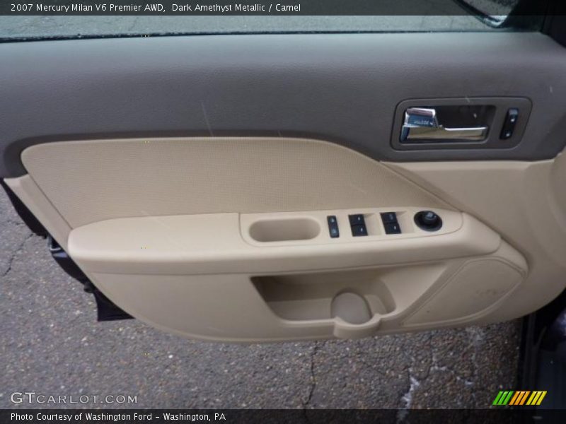 Dark Amethyst Metallic / Camel 2007 Mercury Milan V6 Premier AWD