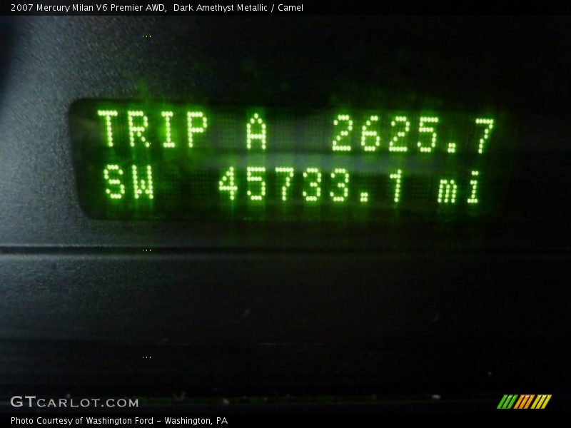 Dark Amethyst Metallic / Camel 2007 Mercury Milan V6 Premier AWD