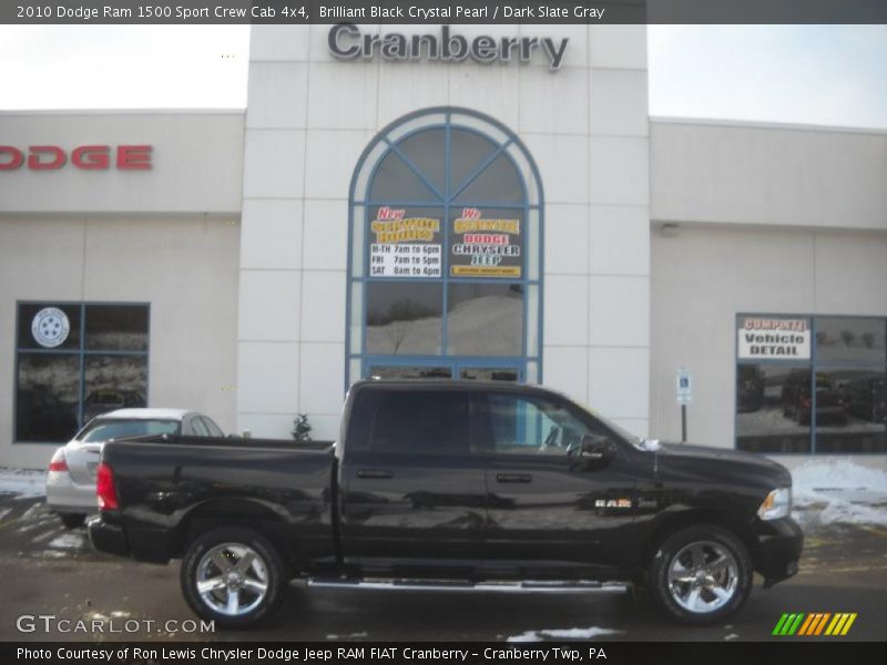 Brilliant Black Crystal Pearl / Dark Slate Gray 2010 Dodge Ram 1500 Sport Crew Cab 4x4