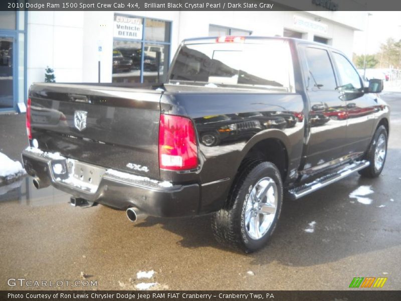 Brilliant Black Crystal Pearl / Dark Slate Gray 2010 Dodge Ram 1500 Sport Crew Cab 4x4