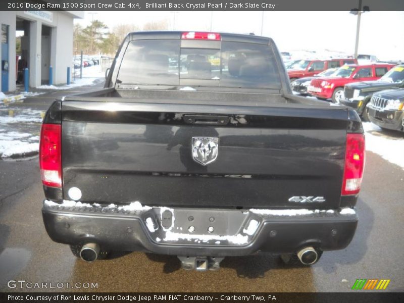 Brilliant Black Crystal Pearl / Dark Slate Gray 2010 Dodge Ram 1500 Sport Crew Cab 4x4