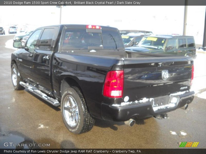 Brilliant Black Crystal Pearl / Dark Slate Gray 2010 Dodge Ram 1500 Sport Crew Cab 4x4