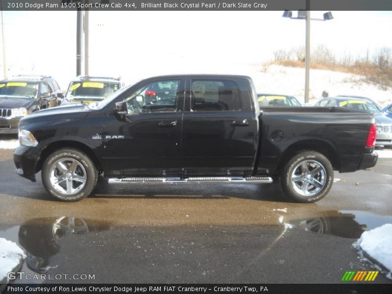 Brilliant Black Crystal Pearl / Dark Slate Gray 2010 Dodge Ram 1500 Sport Crew Cab 4x4