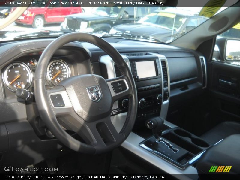 Brilliant Black Crystal Pearl / Dark Slate Gray 2010 Dodge Ram 1500 Sport Crew Cab 4x4