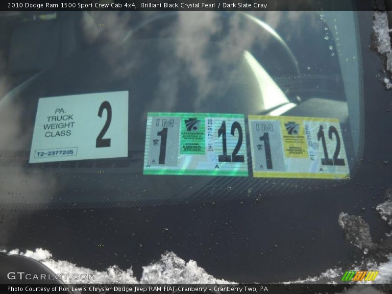 Brilliant Black Crystal Pearl / Dark Slate Gray 2010 Dodge Ram 1500 Sport Crew Cab 4x4