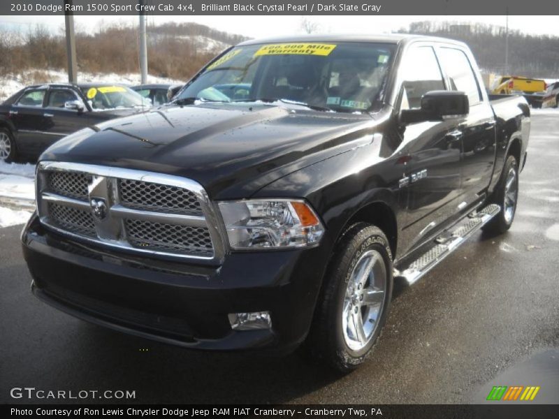 Brilliant Black Crystal Pearl / Dark Slate Gray 2010 Dodge Ram 1500 Sport Crew Cab 4x4