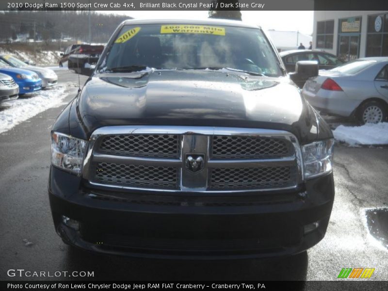 Brilliant Black Crystal Pearl / Dark Slate Gray 2010 Dodge Ram 1500 Sport Crew Cab 4x4