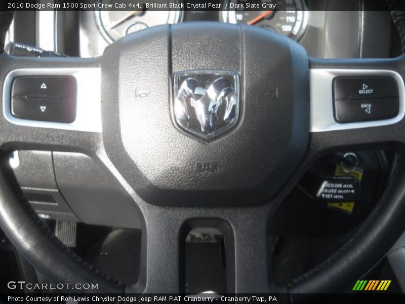 Brilliant Black Crystal Pearl / Dark Slate Gray 2010 Dodge Ram 1500 Sport Crew Cab 4x4