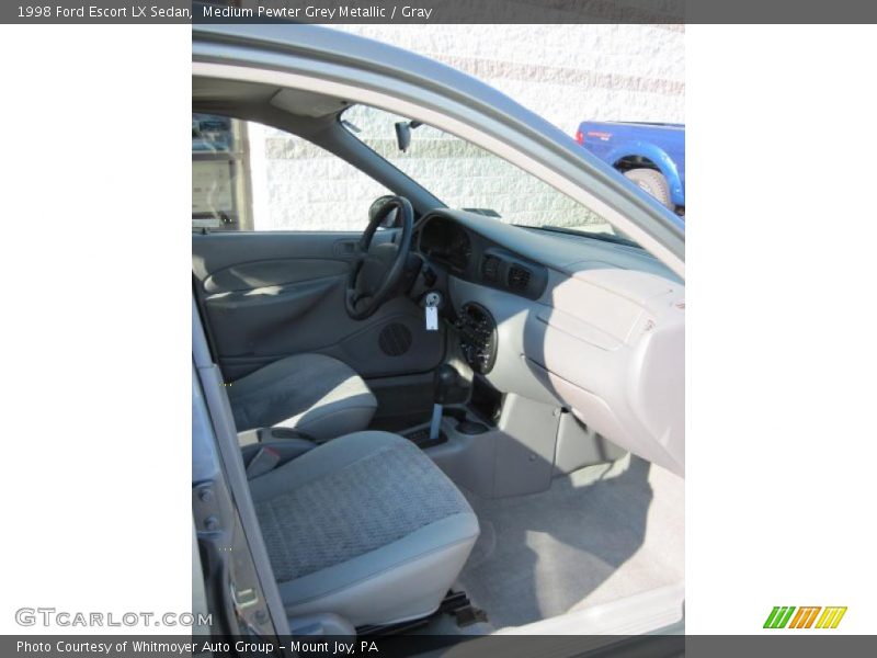 Medium Pewter Grey Metallic / Gray 1998 Ford Escort LX Sedan