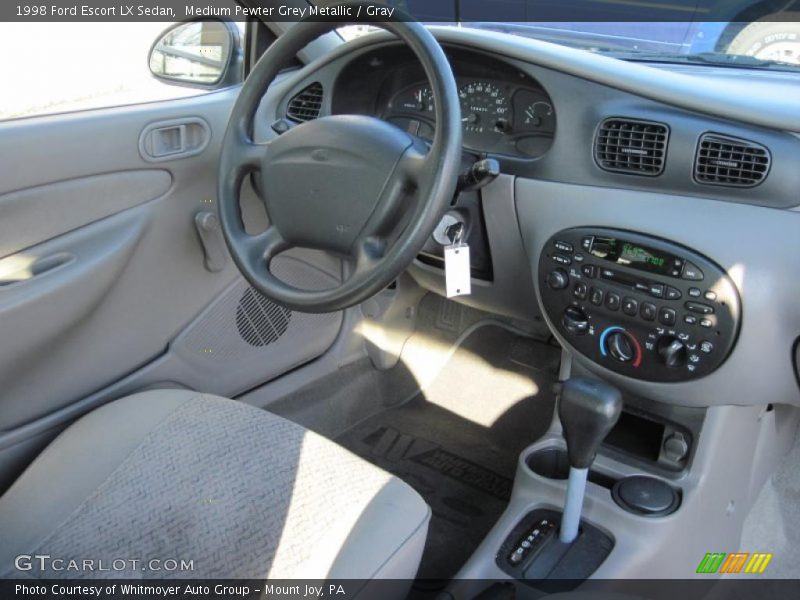 Medium Pewter Grey Metallic / Gray 1998 Ford Escort LX Sedan