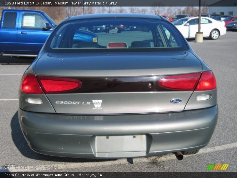 Medium Pewter Grey Metallic / Gray 1998 Ford Escort LX Sedan