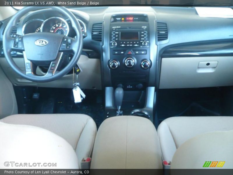 White Sand Beige / Beige 2011 Kia Sorento LX V6 AWD