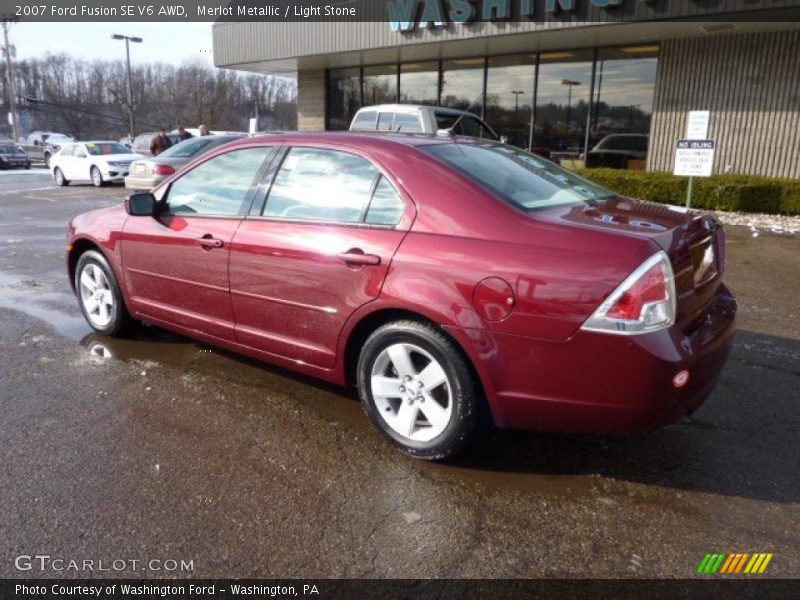 Merlot Metallic / Light Stone 2007 Ford Fusion SE V6 AWD