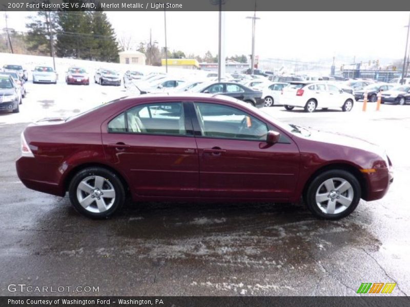 Merlot Metallic / Light Stone 2007 Ford Fusion SE V6 AWD