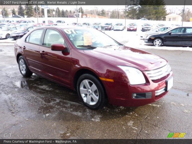 Merlot Metallic / Light Stone 2007 Ford Fusion SE V6 AWD