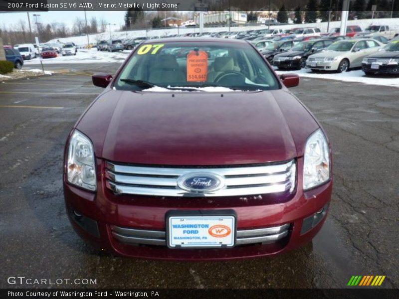 Merlot Metallic / Light Stone 2007 Ford Fusion SE V6 AWD