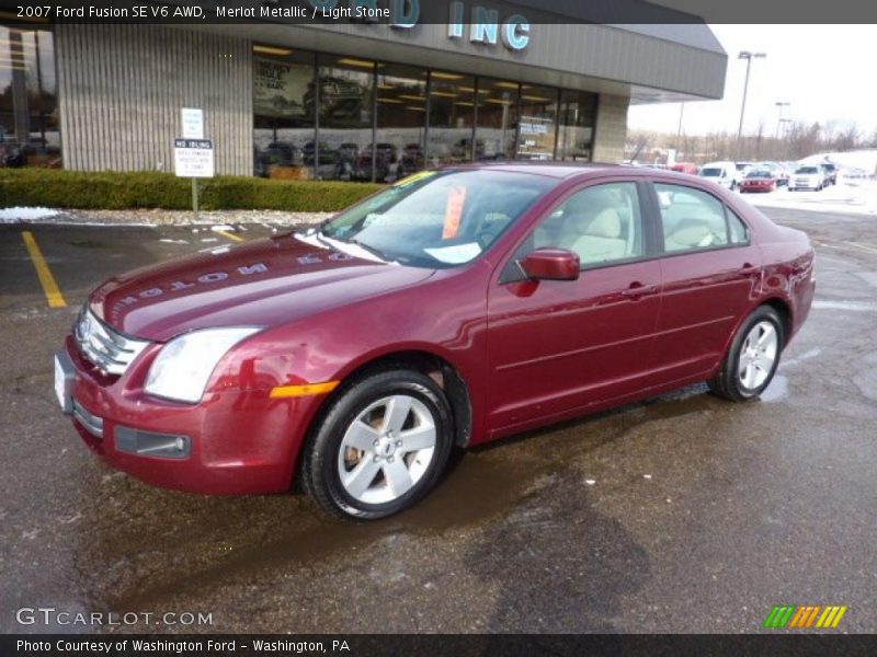 Merlot Metallic / Light Stone 2007 Ford Fusion SE V6 AWD