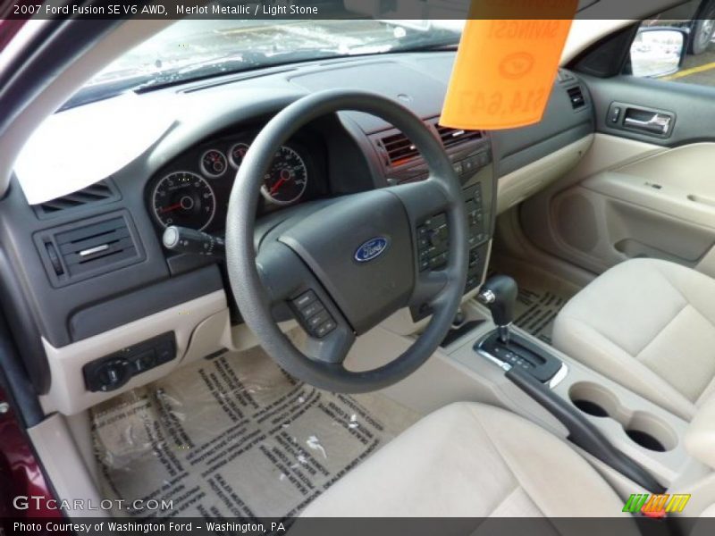 Merlot Metallic / Light Stone 2007 Ford Fusion SE V6 AWD