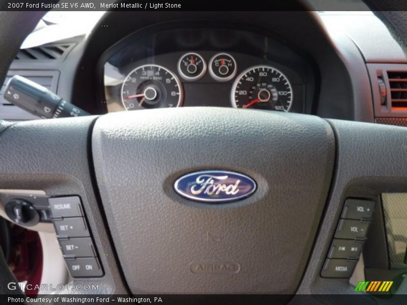 Merlot Metallic / Light Stone 2007 Ford Fusion SE V6 AWD