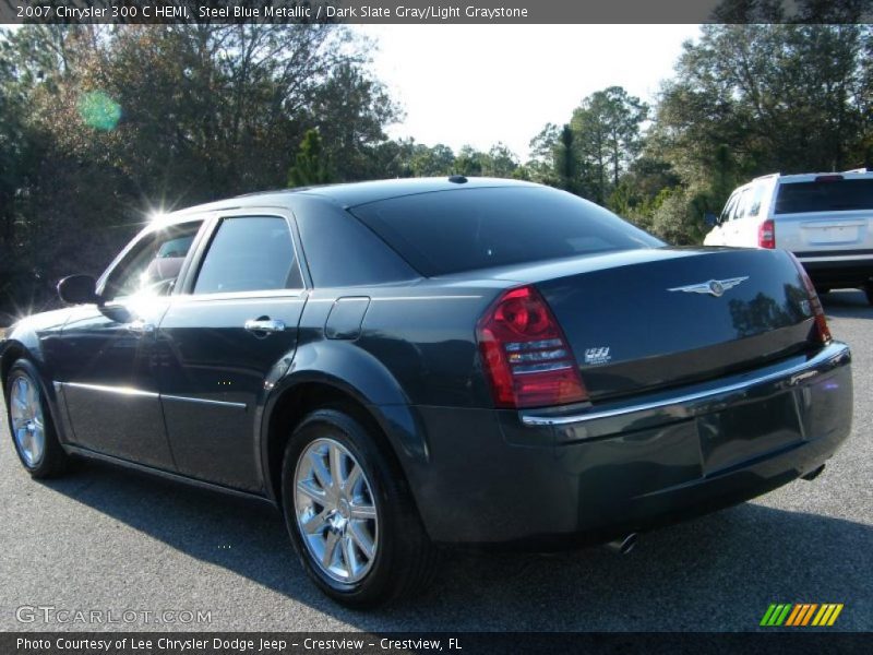 Steel Blue Metallic / Dark Slate Gray/Light Graystone 2007 Chrysler 300 C HEMI