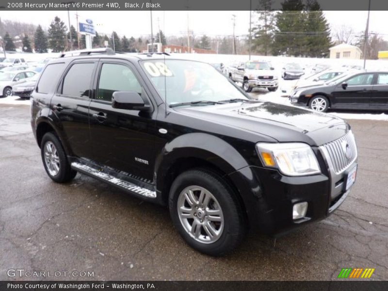 Black / Black 2008 Mercury Mariner V6 Premier 4WD