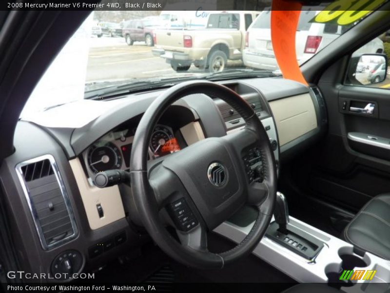 Black / Black 2008 Mercury Mariner V6 Premier 4WD