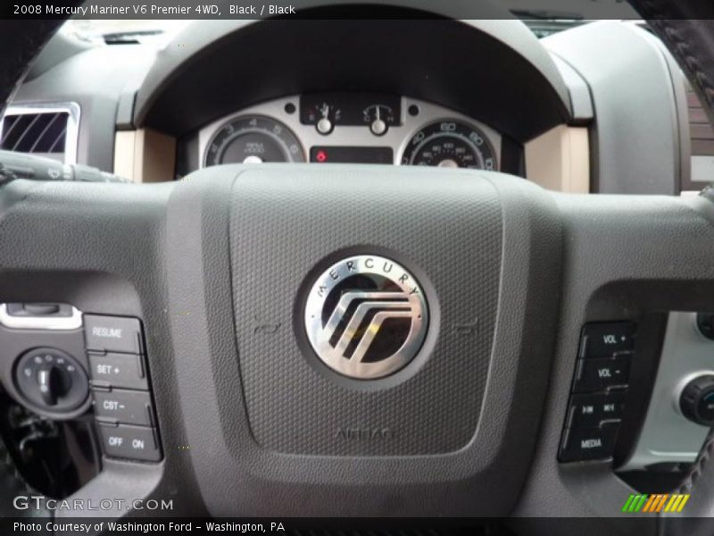 Black / Black 2008 Mercury Mariner V6 Premier 4WD
