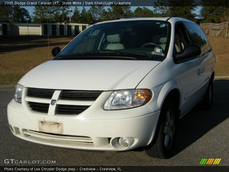 Stone White / Dark Khaki/Light Graystone 2005 Dodge Grand Caravan SXT