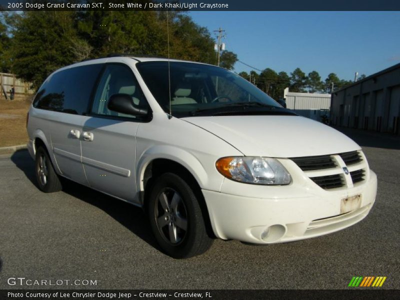 Stone White / Dark Khaki/Light Graystone 2005 Dodge Grand Caravan SXT