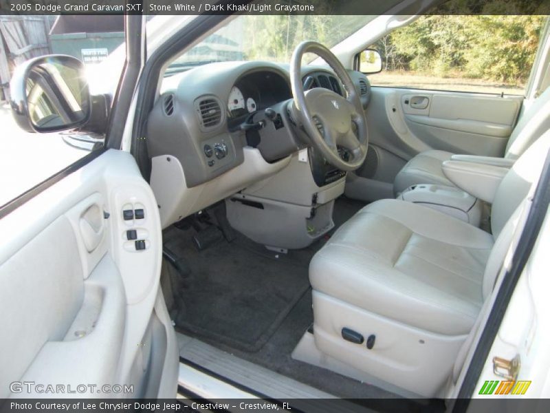 Stone White / Dark Khaki/Light Graystone 2005 Dodge Grand Caravan SXT