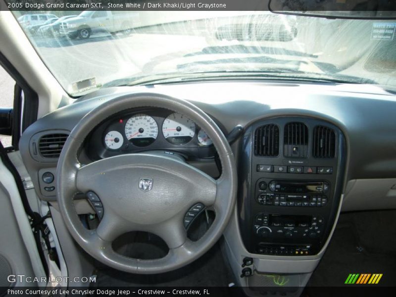 Stone White / Dark Khaki/Light Graystone 2005 Dodge Grand Caravan SXT