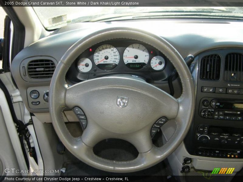 Stone White / Dark Khaki/Light Graystone 2005 Dodge Grand Caravan SXT