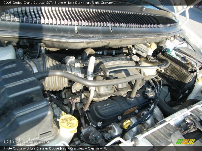 Stone White / Dark Khaki/Light Graystone 2005 Dodge Grand Caravan SXT