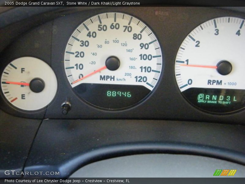 Stone White / Dark Khaki/Light Graystone 2005 Dodge Grand Caravan SXT
