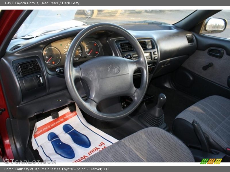 Red Pearl / Dark Gray 1993 Toyota Corolla