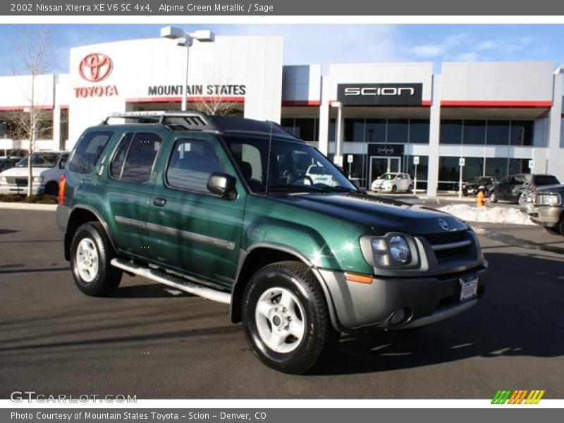Alpine Green Metallic / Sage 2002 Nissan Xterra XE V6 SC 4x4