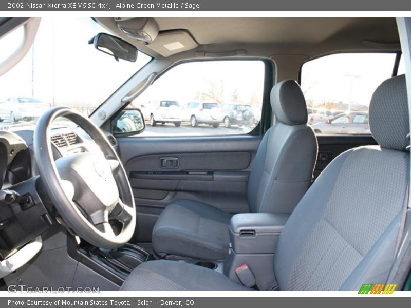  2002 Xterra XE V6 SC 4x4 Sage Interior