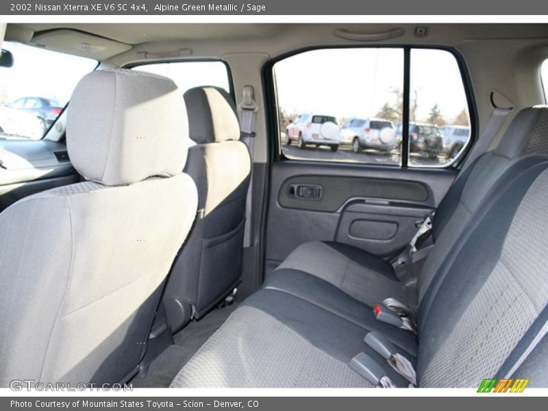  2002 Xterra XE V6 SC 4x4 Sage Interior