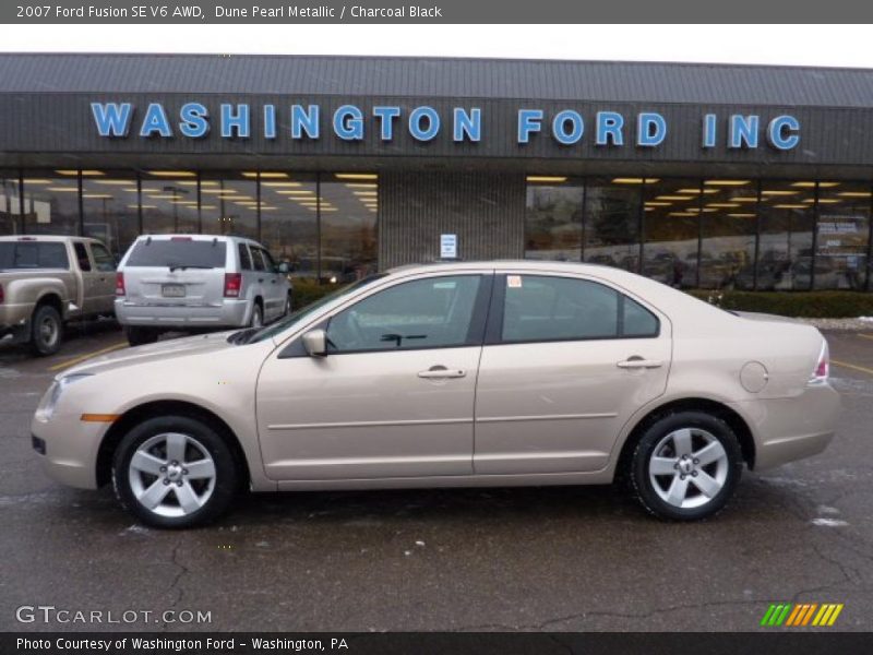 Dune Pearl Metallic / Charcoal Black 2007 Ford Fusion SE V6 AWD